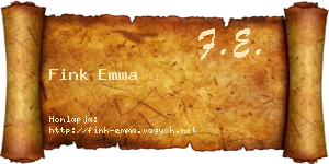 Fink Emma névjegykártya